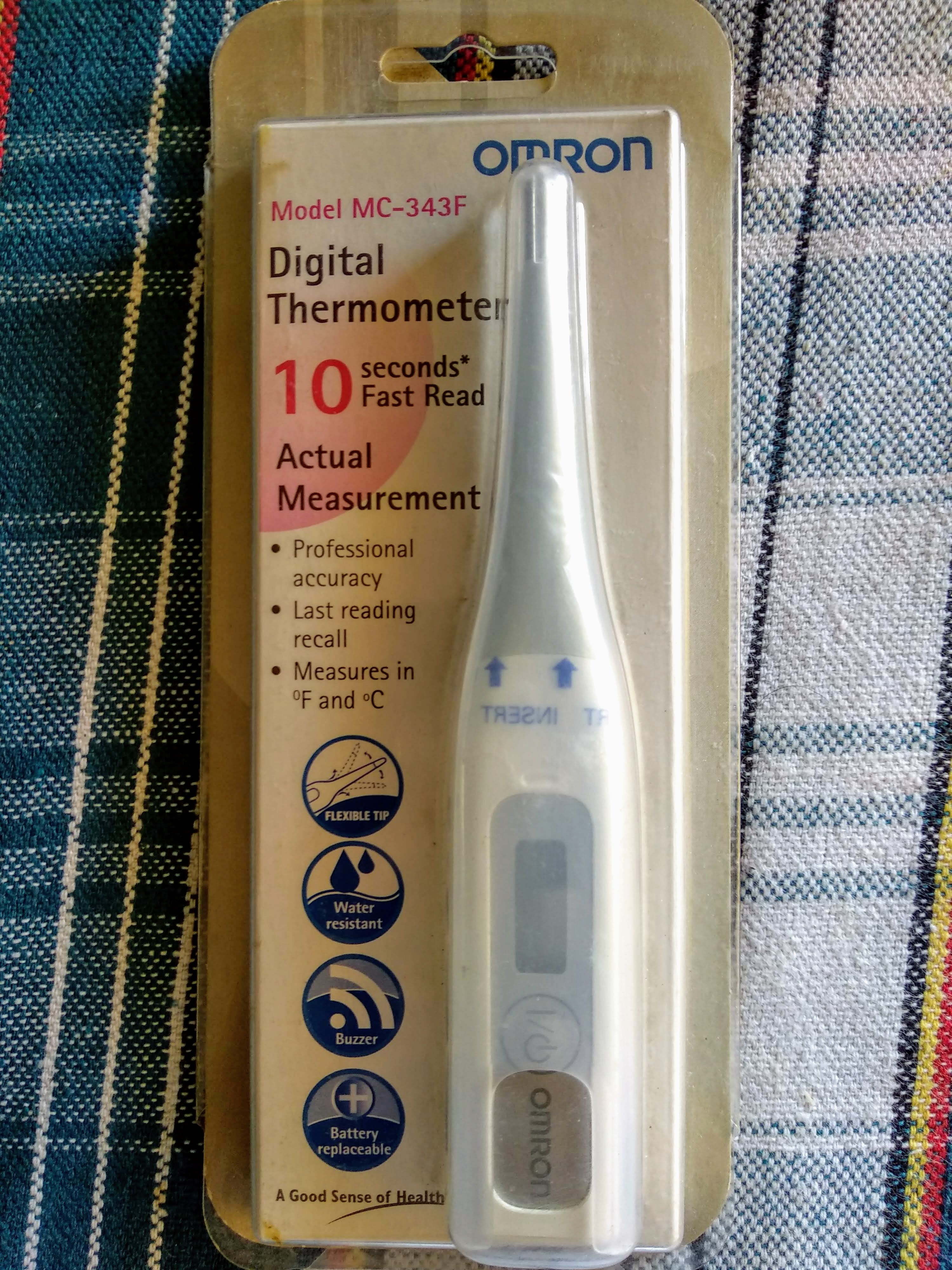 Omron Digital Thermometer MC-343F Box